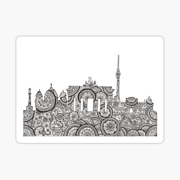 Artikel-Vorschau von Berliner Skyline-Mandala, designt und verkauft von acdlart.