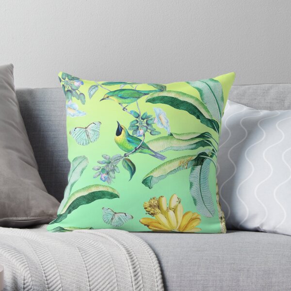 Jungle Dream - Green Throw Pillow