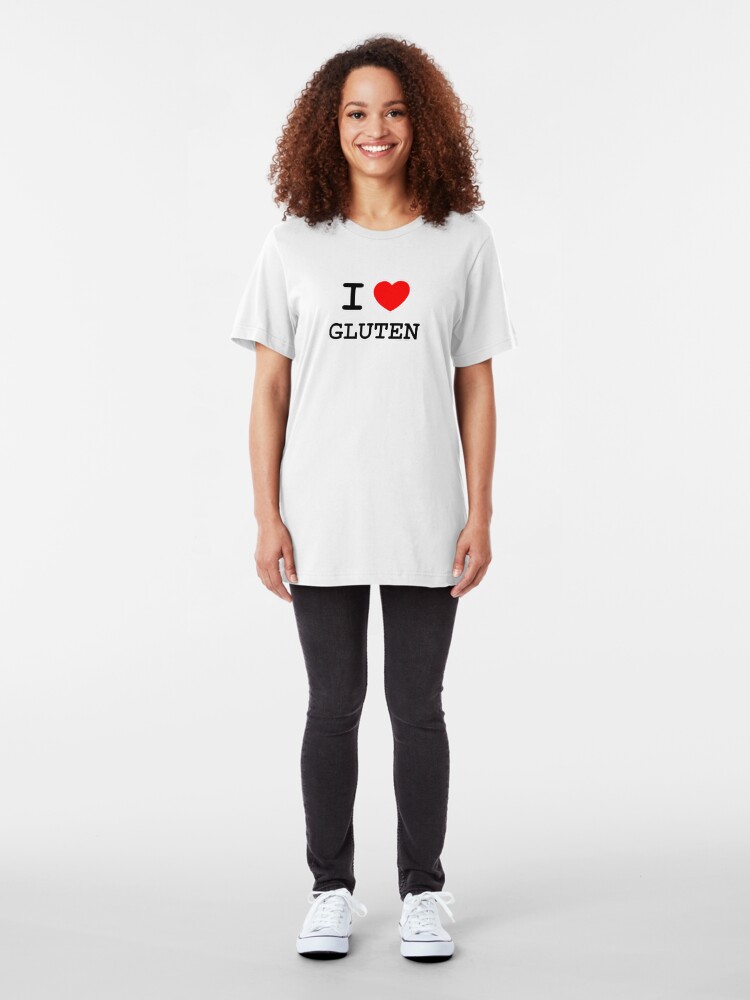 Alternate view of I Heart Gluten Slim Fit T-Shirt