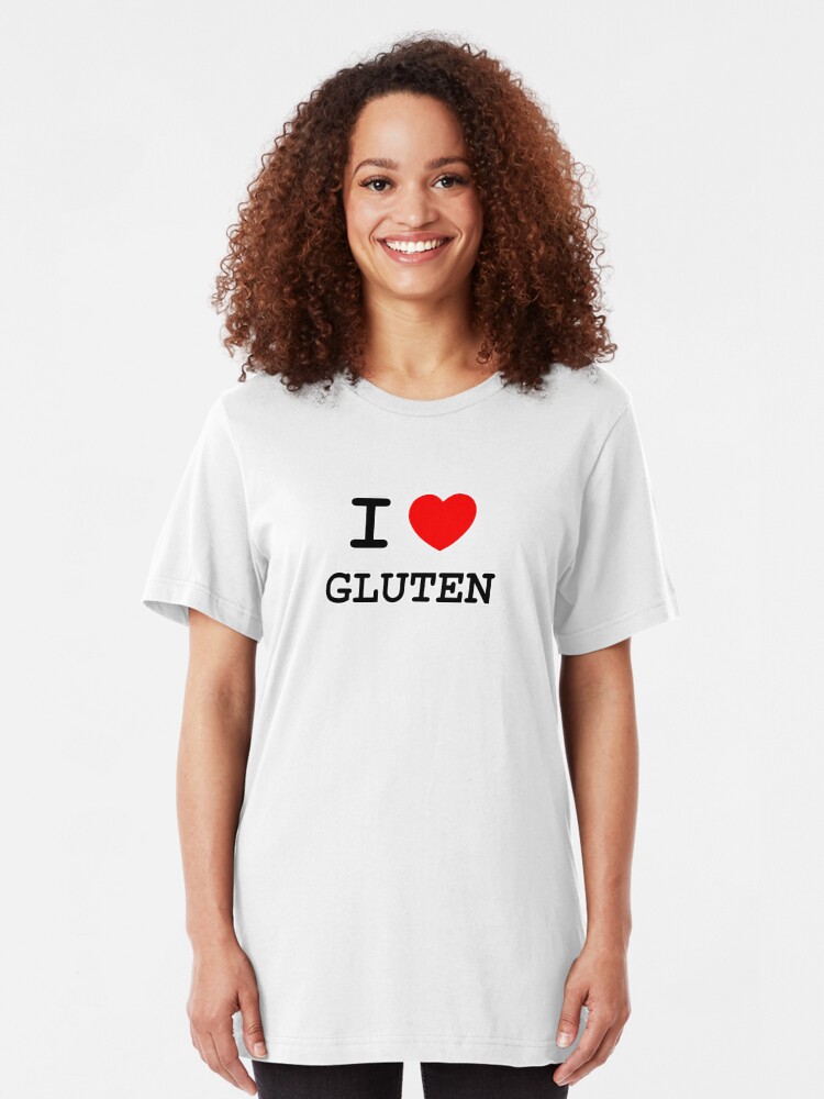 Alternate view of I Heart Gluten Slim Fit T-Shirt