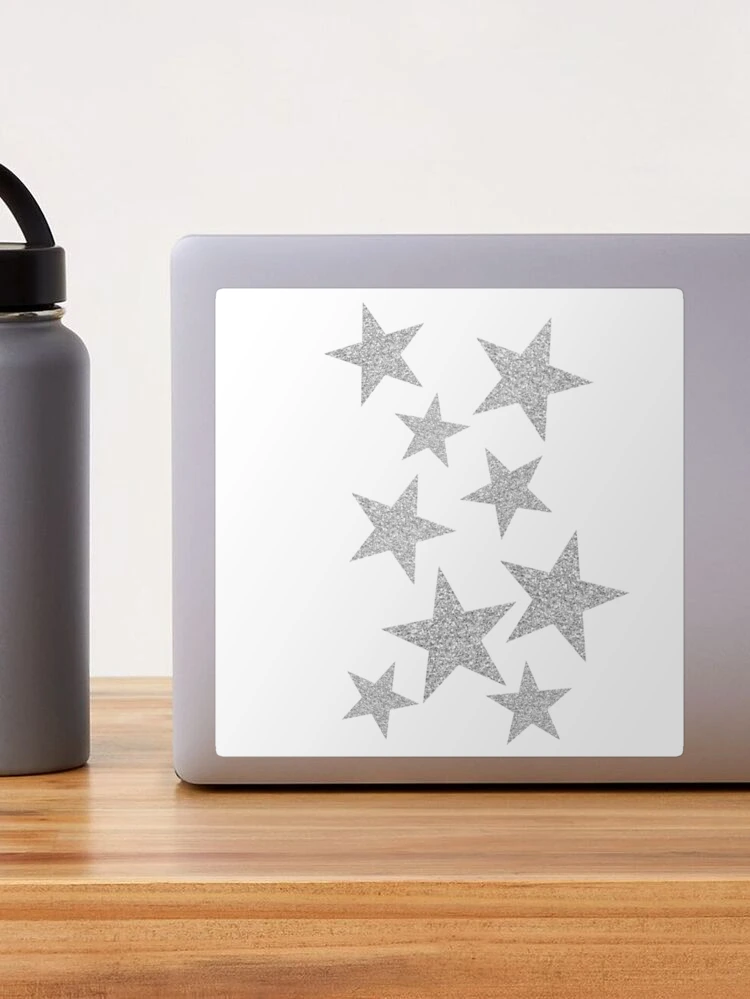 silver glitter stars Sticker for Sale by jaceyerin