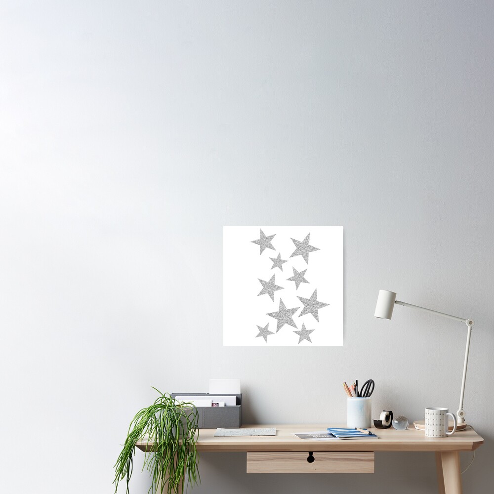 Silver Glitter Star Stickers – Design Life Kids