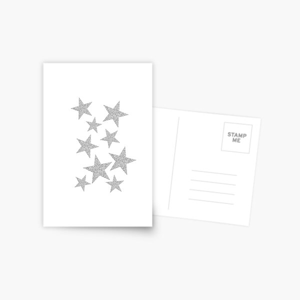 silver glitter stars Greeting Card for Sale by jaceyerin