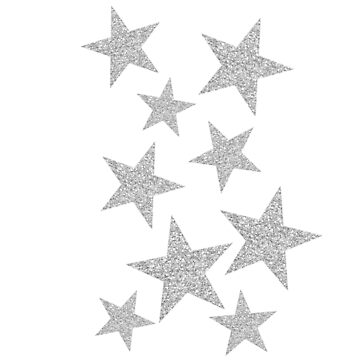 silver glitter stars Sticker for Sale by jaceyerin