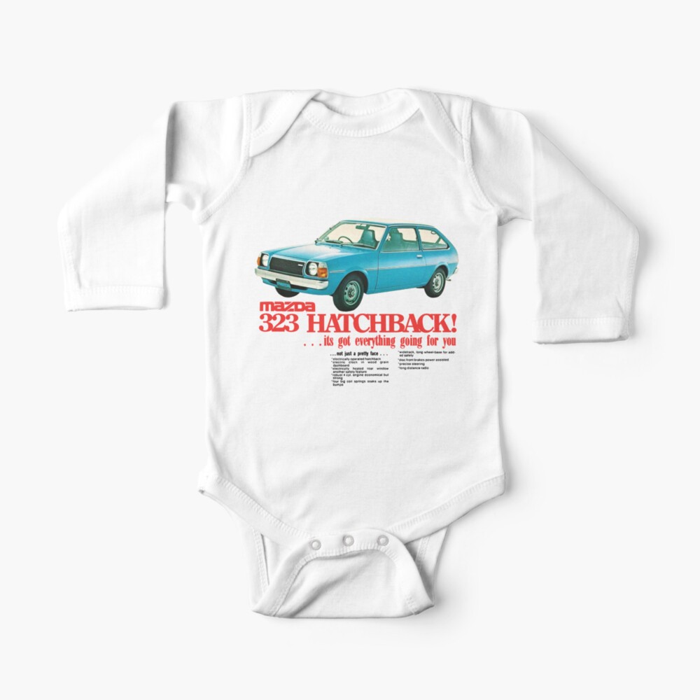 Mazda 323 Baby One Piece By Throwbackmotors Redbubble