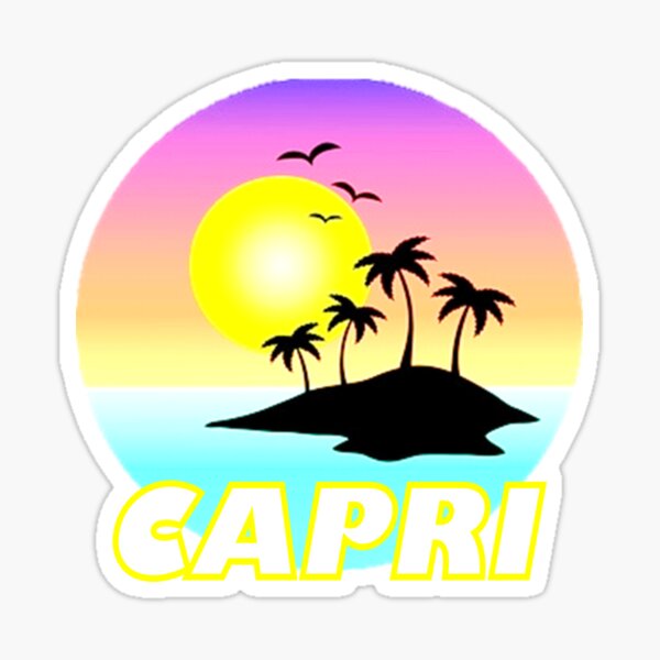 Capri Glow Sticker Island Outline, Reflective Capri Stickers, Capri  Vacation Reminder, Capri Souvenir, Capri Vinyl Sticker 