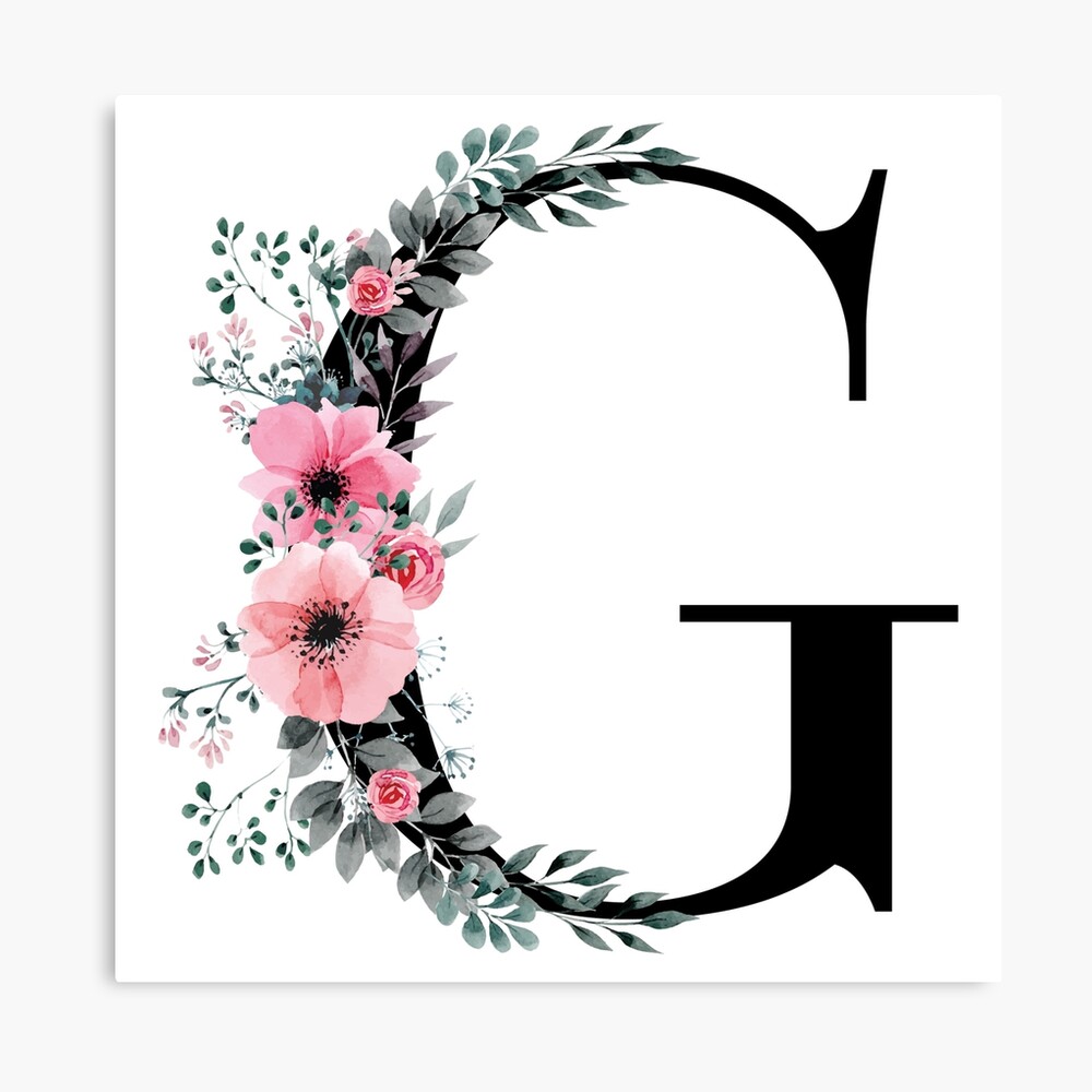 Copy of Split Floral Letter Monogram, Personalized Flower Letter D  Photographic Print for Sale by BeeMeCreative