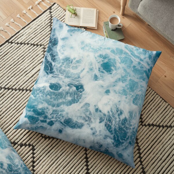 Sea Waves in the Ocean Floor Pillow