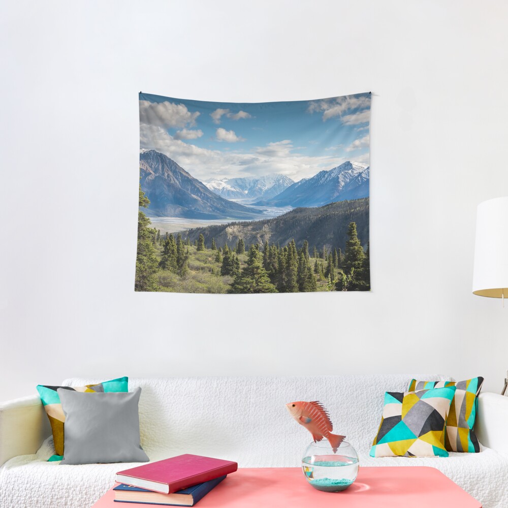 Forest Mountains River National Park Nature Photography Wall Art Tapestry