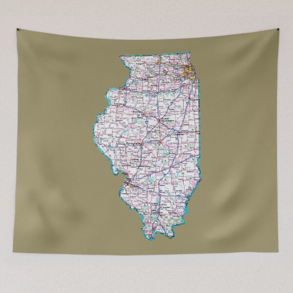 Item preview, Illinois Roadmap designed and sold by Havocgirl.