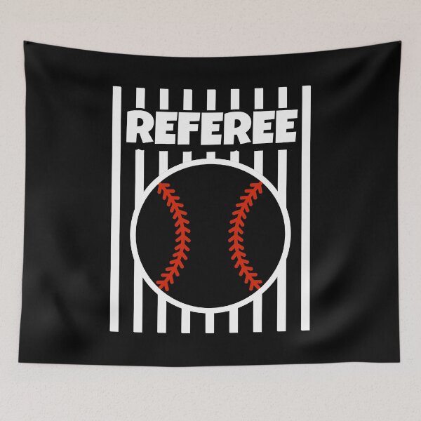 Item preview, Referee Baseball Beisbol Ball Gear Outfit Shirt Tshirt WHITE RED STRIPES designed and sold by we1000.