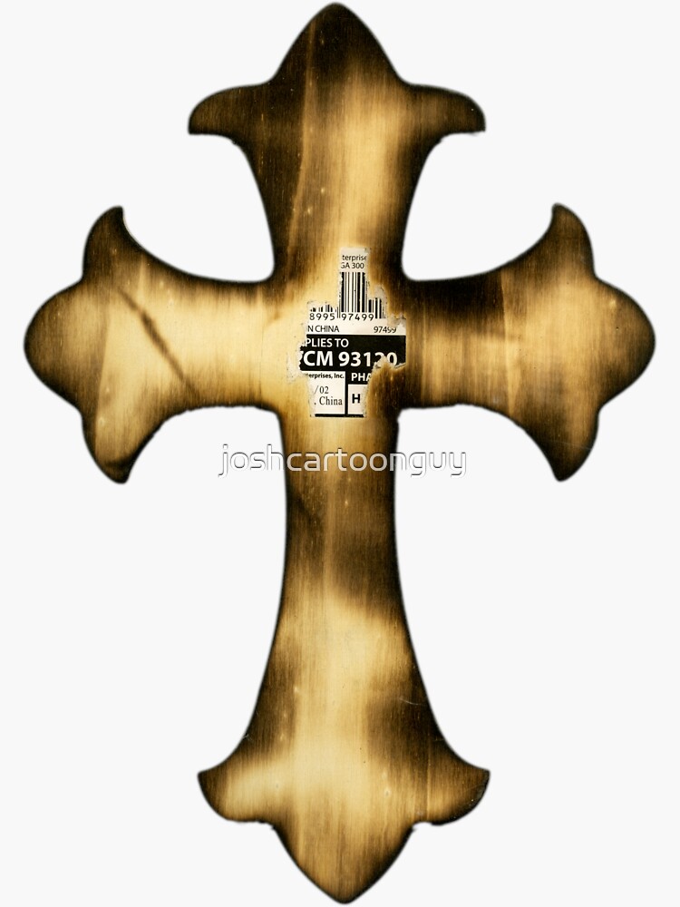 "Chinese Cross" Sticker by joshcartoonguy Redbubble