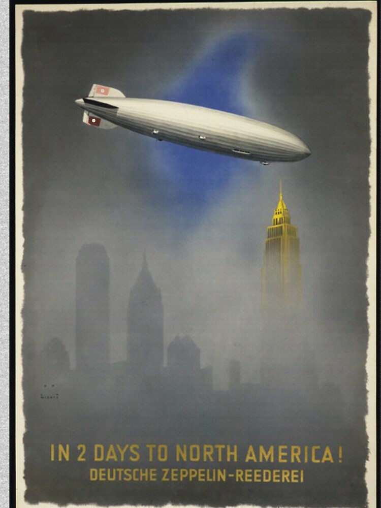 Zeppelin "Hindenburg" approaching Empire State Building by edsimoneit
