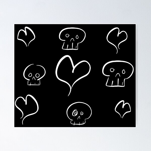 Hearts + Skulls Poster
