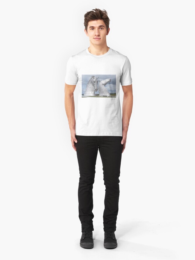 Alternate view of The Kelpies gifts , Helix Park, Scotland Slim Fit T-Shirt