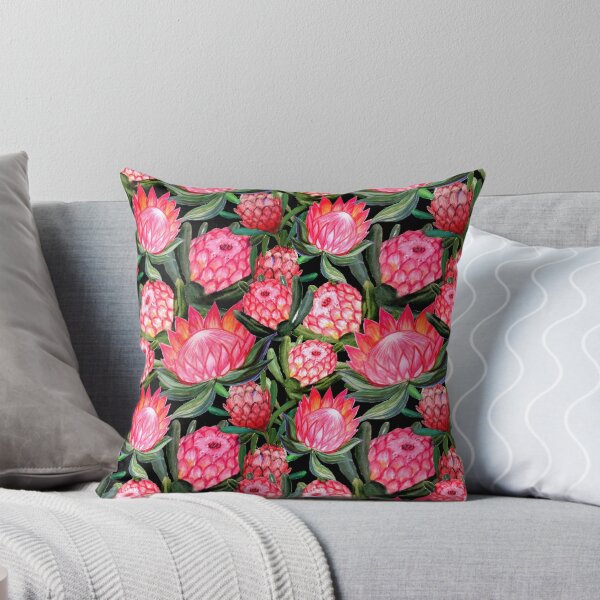 Item preview, Protea flower watercolor - all over print designed and sold by MagentaRose.