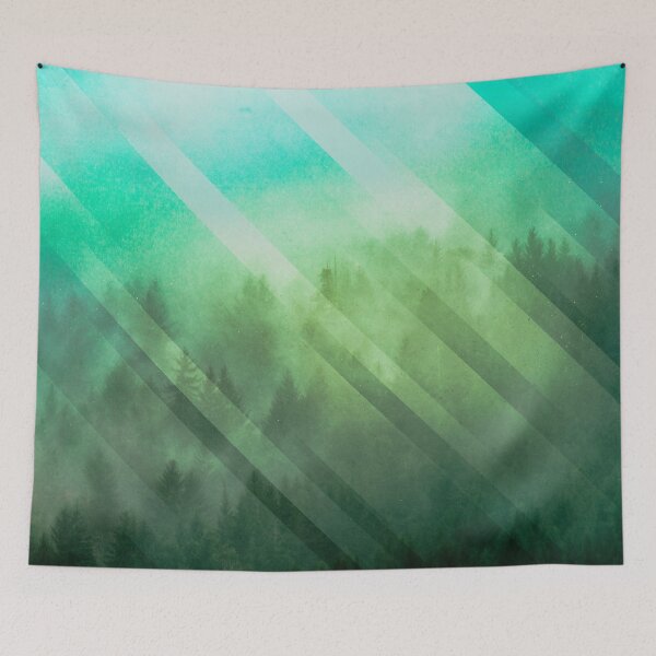 Item preview, Vintage Green Glowing Forest Abstract Adventure Design designed and sold by artcascadia.