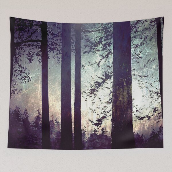 Item preview, Dark Forest Deep Sleep - Mountain Woods Abstract Illustration designed and sold by artcascadia.