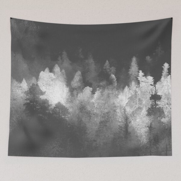 Item preview, Charcoal Forest Black and White designed and sold by artcascadia.
