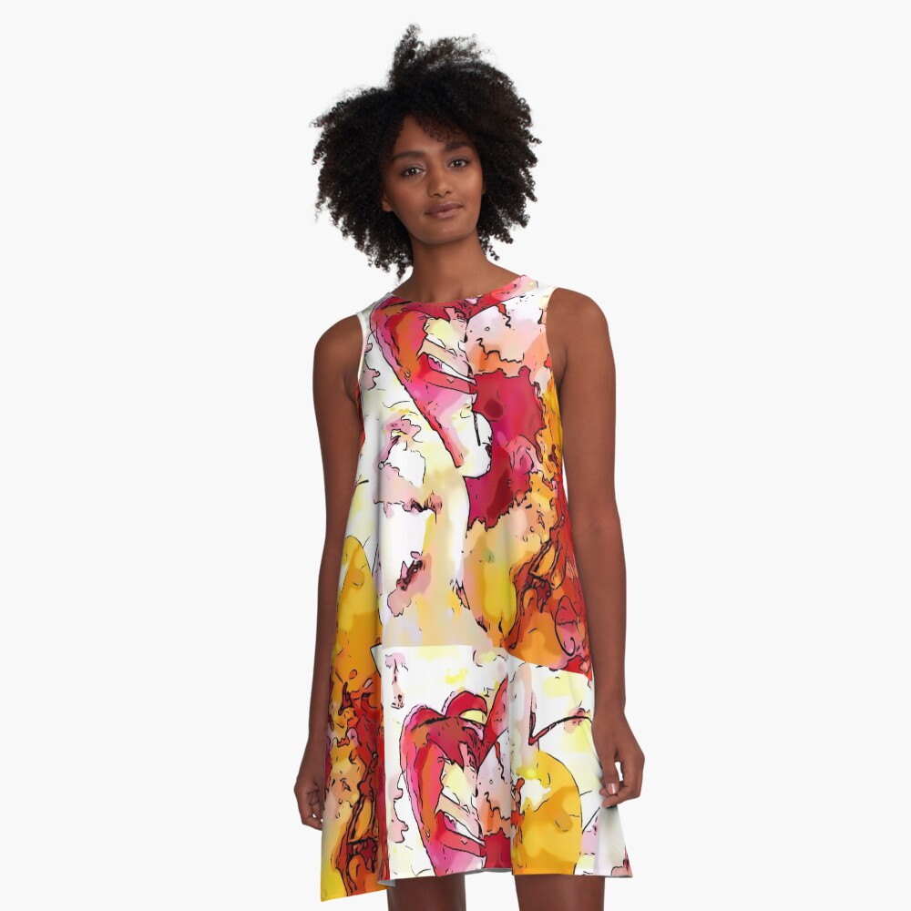 Red Violin A-Line Dress