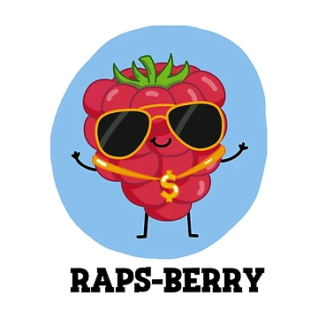 Artwork thumbnail, Raps-berry Funny Rapper Raspberry Puns  by punnybone