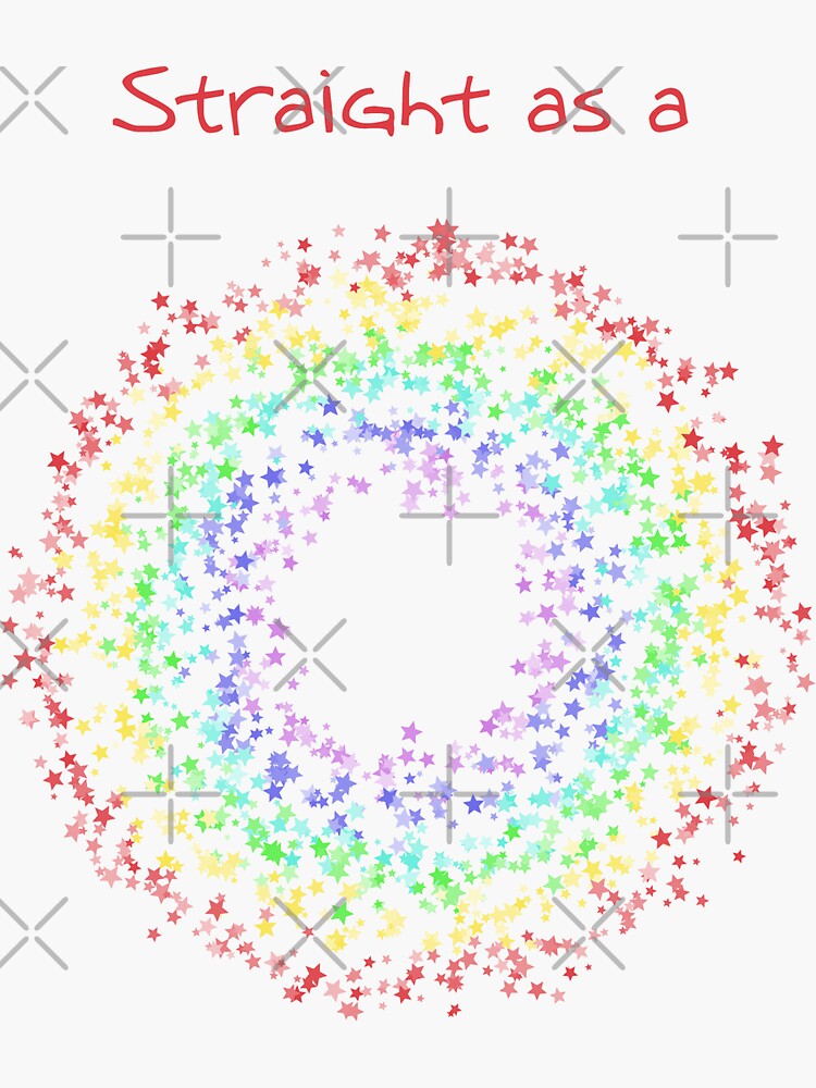 "Straight as a Circle" Sticker for Sale by nickperreault Redbubble
