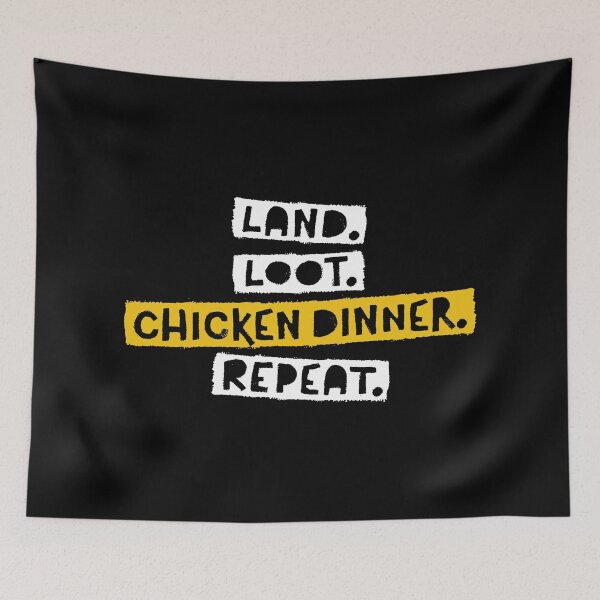 Item preview, Land Loot Chicken Dinner Repeat Gaming T-Shirt designed and sold by festivalshirt.
