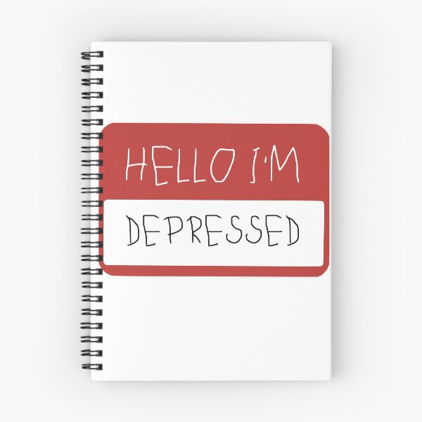 Item preview, HELLO IM - DEPRESSED designed and sold by Maddison Green.