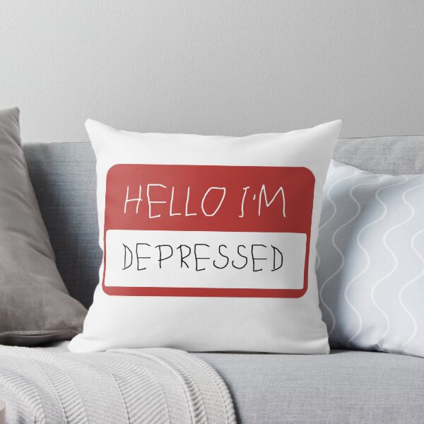 Item preview, HELLO IM - DEPRESSED designed and sold by Maddison Green.