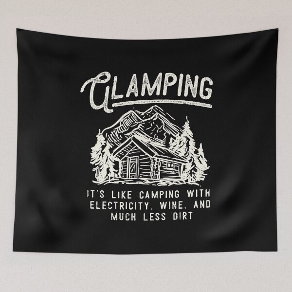 Item preview, Glamping Luxury Hike Campfire Camper Wanderlust Outdoor Mountains Boy Scout Woods Travel Gift Idea designed and sold by SimonGs.