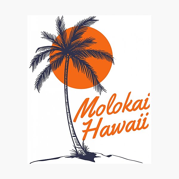 Item preview, Palm Tree Sun Beach Molokai Hawaii designed and sold by brodienochie.