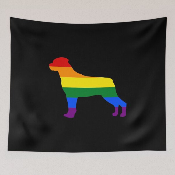 Item preview, Gay Pride Mom Rottweiler Rainbow Flag designed and sold by KentuckyGirlTee.