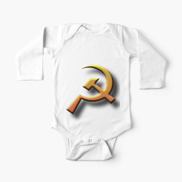 ☭ The #hammer and #sickle (Unicode: &quot;☭&quot;) is a #symbol of proletarian #solidarity that was first adopted – as Russian: серп и мо́лот Long Sleeve Baby One-Piece
