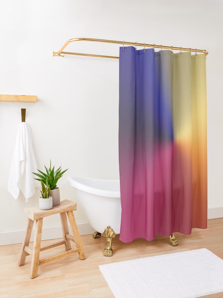 Alternate view of Angle Gradient Shower Curtain
