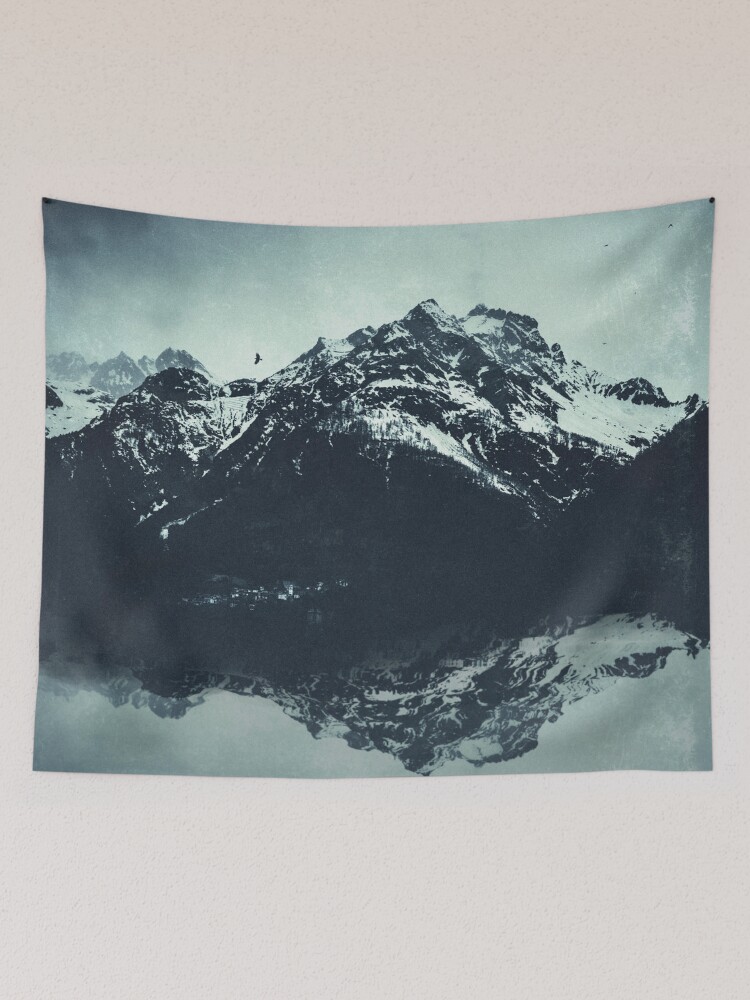 Alternate view of In the Shadow of the Mountains Tapestry