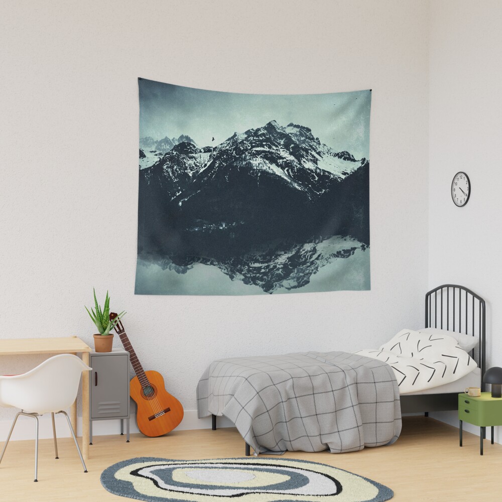 In the Shadow of the Mountains Tapestry