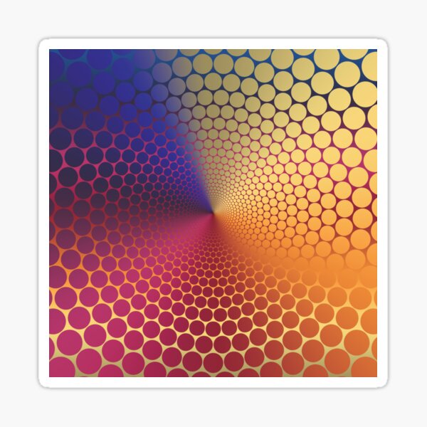 Optical Illusion Angle Gradient on Linear Gradient Sticker