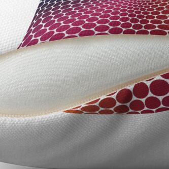 Alternate view of Optical Illusion Angle Gradient on White Throw Pillow