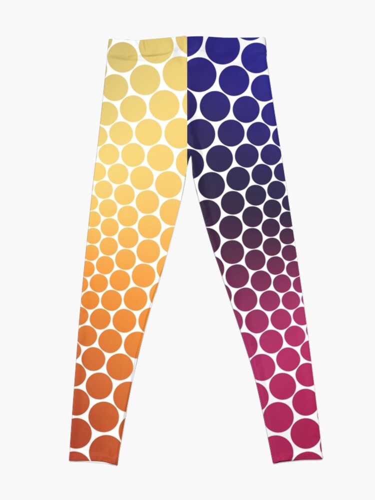 Alternate view of Optical Illusion Angle Gradient on White Leggings