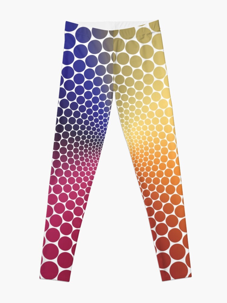 Alternate view of Optical Illusion Angle Gradient on White Leggings