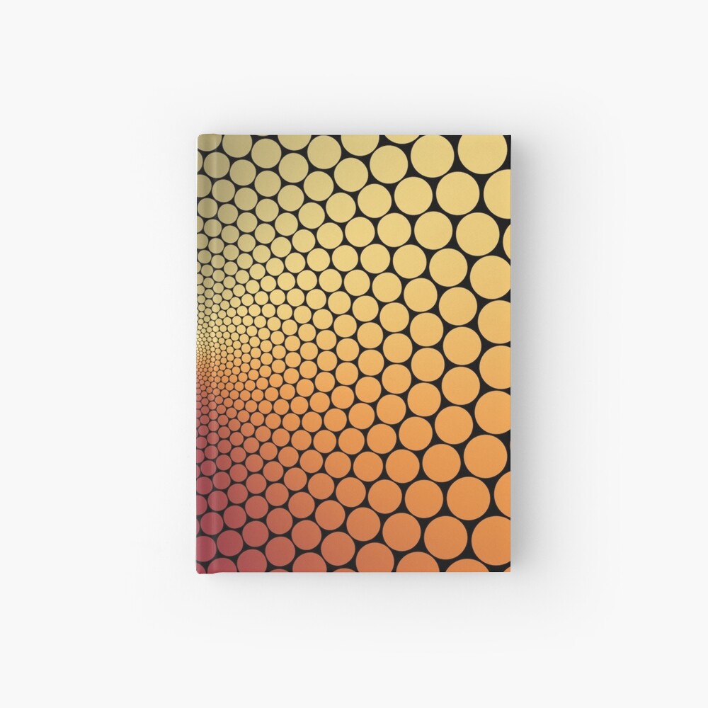 Optical Illusion Angle Gradient on Black Hardcover Journal