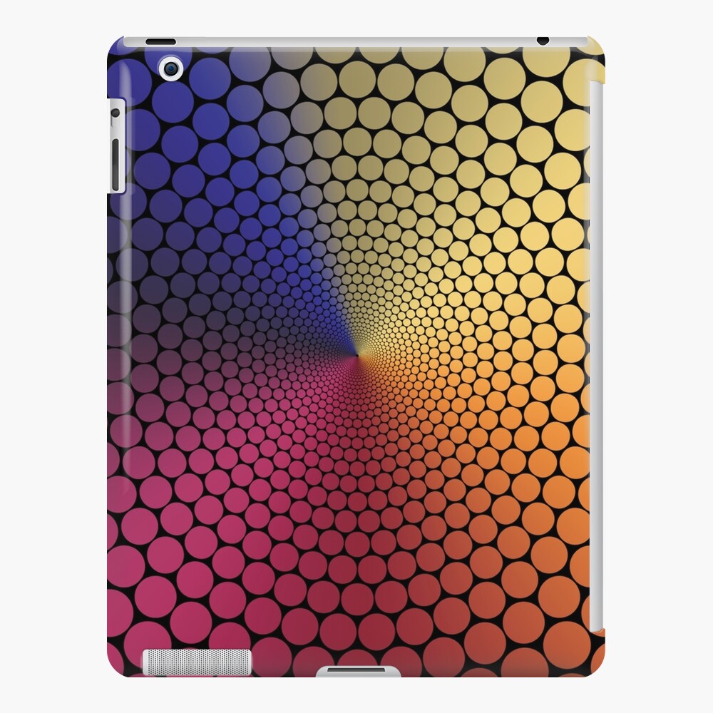 Optical Illusion Angle Gradient on Black iPad Case & Skin