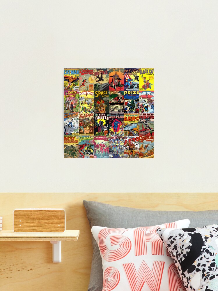 Comic Book Collage Book Shelf · A Bookcase / Cubby · Collage and