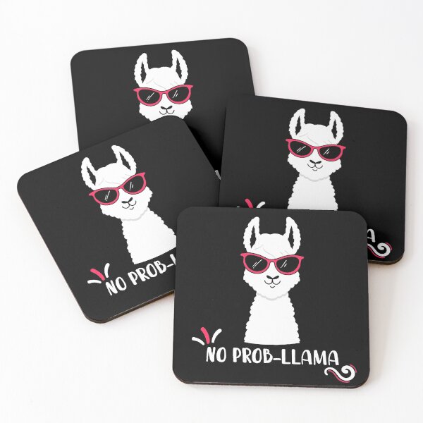 Item preview, No Prob-Llama - Funny Cute Llama wearing Glasses designed and sold by mrhighsky.