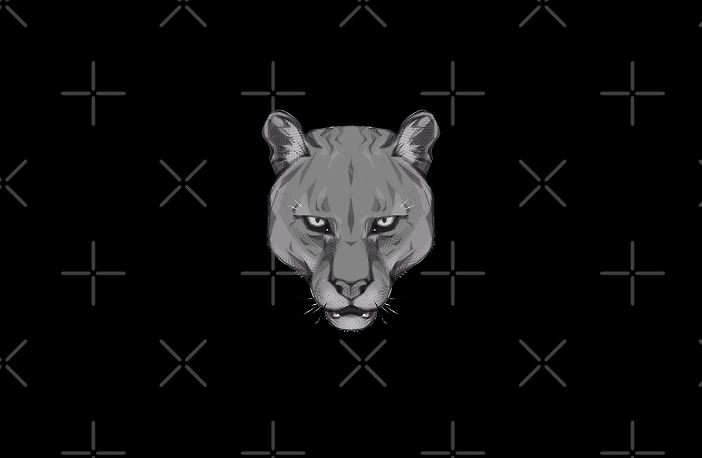 "Wild Cats Puma Cat Face" by Nishita Wojnar Redbubble