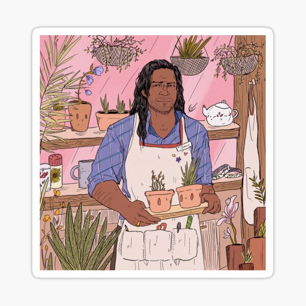 Vista previa del artículo con la obra «Chico flor», diseñado y vendido por galaxygaby.