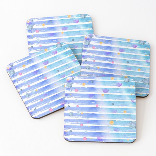 Item preview, Day of Many Moons. Pretty blue and white sky filled with colored moons and rays of light. Perfect for astronomy lovers. designed and sold by innerspectrum.