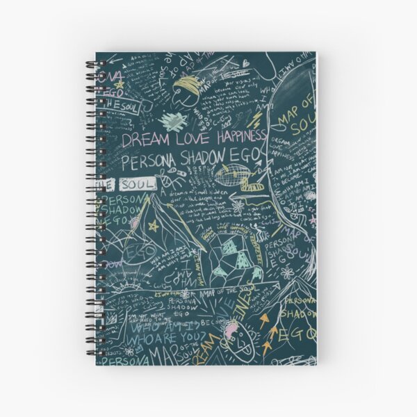 BTS PERSONA Map of the Soul RM Chalkboard Graphic Spiral Notebook