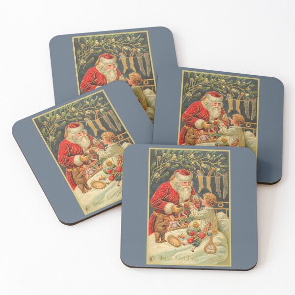Item preview, Santa with Childrens Toys Vintage designed and sold by karwilberevivalcollection.