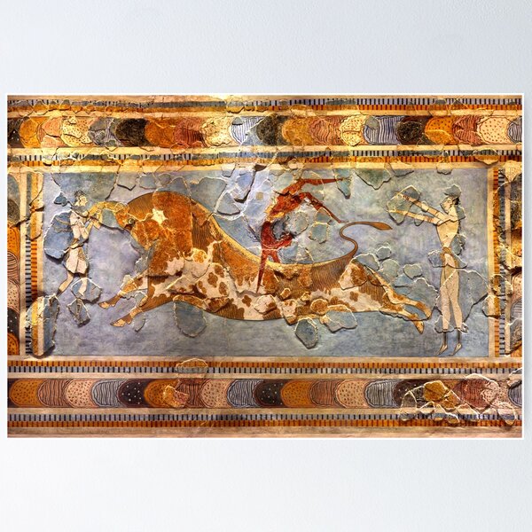 Item preview, Minoan Times - Dancing with the bulls designed and sold by Cretense72.